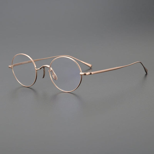 HONGMEI Vintage Round Titanium Eyeglasses Frame
