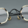 Punk Crown Prince Mirror Vintage Round Acetate Glasses Frame