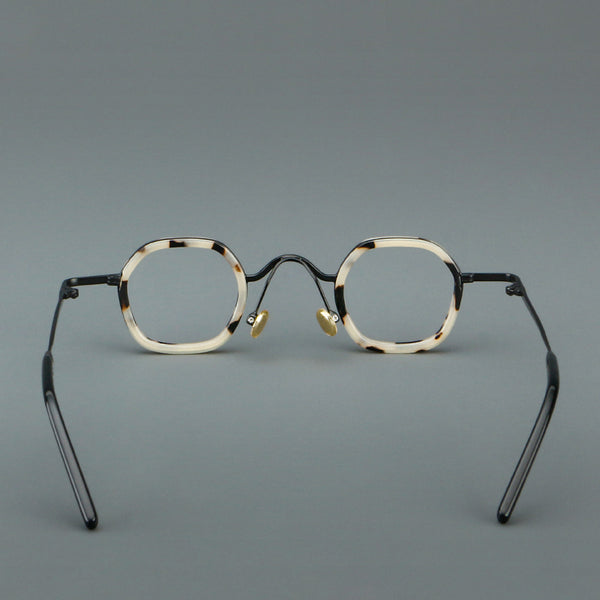 Punk Crown Prince Mirror Vintage Round Acetate Glasses Frame