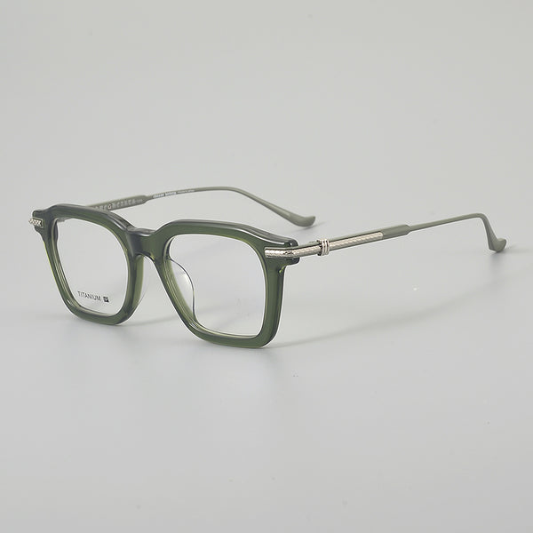 Mott Retro Rectangle Titanium Glasses Frame