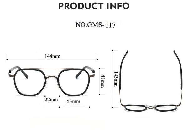 HONGMEI Titanium Vintage Round Eyeglasses Frames
