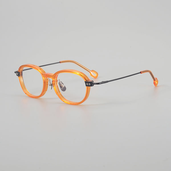 Marko Retro round titanium alloy eyeglass frame