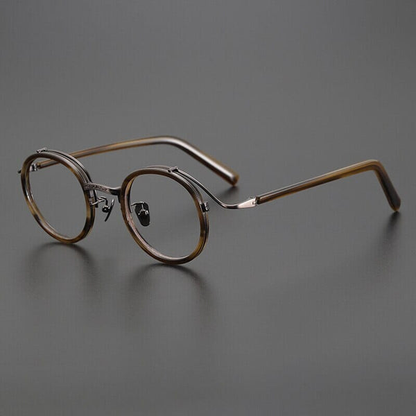 HONGMEI Premium Series Vintage Acetate Round Glasses Frame