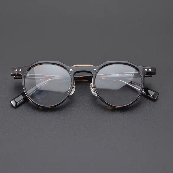 Sangcoo Ron Retro Round Acetate Glasses Frame