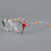 Vintage Acetate Round Eyeglasses Frame Myopia Hyperopia Progressive