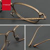 HONGMEI Retro Round Ultra-light Titanium frame Hyperopia Reading Myopia Prescription Glasses Men and Women High Quality