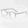 HONGMEI Vintage tortoiseshell glasses frame for men, high prescription round frame, ultra light pure titanium myopia glasses fra