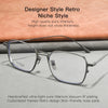 HONGMEI Pure Titanium Optical Luxury Double Bridge Eyewear Myopia Prescription Eyeglasses Frame Men's and women's Hyperopia Readi