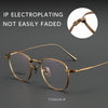 HONGMEI Retro Round Ultra-light Titanium frame Hyperopia Reading Myopia Prescription Glasses Men and Women High Quality